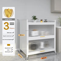 Étagère de rangement de cuisine moderne en acier avec 5 niveaux, épaisseur de 0,6 mm à 1,2 mm, couleur personnalisée (carte de couleur RAL), poignée et serrure de placard