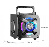Haut-parleur en bois multifonction sans fil Bluetooth avec lumières RGB