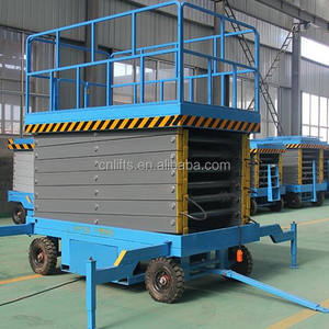 Gunting genggam 12M, <span class=keywords><strong>Platform</strong></span> pengangkat gunting hidraulik dapat ditarik untuk pekerjaan udara - Product Image 3