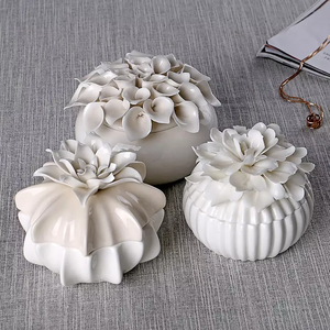 <strong>Ceramic</strong> Retro <strong>Jewelry</strong> <strong>Box</strong> with Flower Calla for Necklace Bracelet Trinket <strong>Box</strong> - Product Image 2