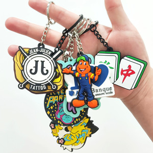 Tùy chỉnh thiết kế Puffy mềm 2D Puff cao su hình thức Anime PVC Keychain Trung Quốc thực hiện - Product Image 3