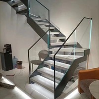 Fabricant chinois d'escaliers intérieurs de haute qualité, marches d'escalier flottantes, escalier droit flottant moderne pour maison