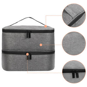Élégant sac de rangement pour dame de haute qualité et durable grande capacité Portable cosmétique fermeture à glissière sac de rangement de maquillage réutilisable - Product Image 4