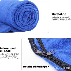 Saco de dormir de lana Woqi azul, portátil, tipo sobre, manta de viaje para acampar, para senderismo al aire libre, para adultos - Product Image 5