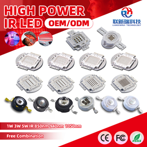 Haute Puissance Led Puce Lumière 1W 3W <span class=keywords><strong>5W</strong></span> <span class=keywords><strong>IR</strong></span> Infrarouge 850nm 940nm 1050nm Lampes ForCameras Instrument De Vision Nocturne - Product Image 1
