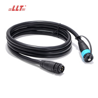 LLT M19 600V 20A 2 3 4 Pin Quick Lock Plastic Outdoor Power Wire Waterproof Cable Connector