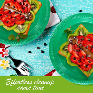 Modern PS Food <b>Tray</b> Recycled Plastic Round <b>Dinner</b> Plate for Parties - Product Image 2