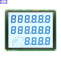Herstellerverkauf 7,5" 664 Segment-Code LCD-Anzeigetafel und Modul mit HT1621 IC SPI Schnittstelle für Kraftstoffspendersteuerung