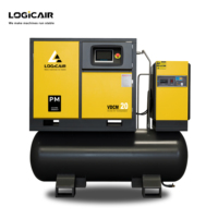 Compresseur d'air rotatif silencieux LOGICAIR 300L 500L industriel 10HP 20HP 30HP 8 10 16 bars avec sécheur et réservoir portable lubrifié