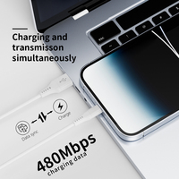 Kabel Data USB A ke Tipe C 480Mbps, Kabel Sinkronisasi 5V 3A Pengisian Cepat untuk Ponsel, Power Bank, Mobil, Laptop, Casing ABS, Selubung TPE