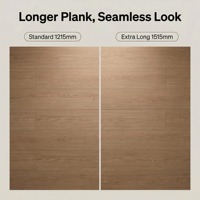 Plancher stratifié HDF AC4 extra long de 1515 mm, lames larges de 10 mm, texture synchronisée EIR, chêne moderne, pour salon extérieur