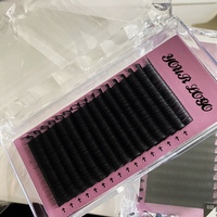 Extensions de cils individuelles volume russe doux, plateaux de cils en gros, extensions de cils coréens PBT noir mat effet cachemire
