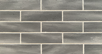 Revêtement mural en briques fendues ultra-minces et flexibles, cuites au four, gris anthracite, usine OEM pour revêtement de façade extérieur et intérieur