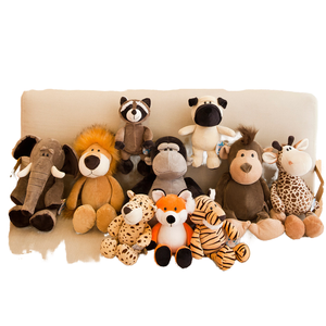 <span class=keywords><strong>Animales</strong></span> del bosque juguetes de peluche lindas muñecas suaves de algodón para niños incluyendo tigre león elefante mono jirafa regalos para niños - Product Image 1
