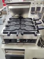 Machine à gaufres en forme de poisson à bouche ouverte Taiyaki électrique à vente chaude, 3 poissons Campbon ZH-1103B, appareil à gaufres en forme de poisson Taiyaki