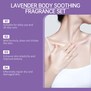 Set de cuidado corporal de lavanda, hidratante para la piel, fragancia suave, hidratante refrescante, no pegajoso - Product Image 6