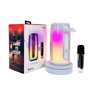 Pulse 7 Wireless Portable 7 Colour Ambient Lights Sound box speaker for Jbl Subwoofer with Microphone Singing for gift