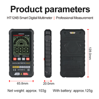 HABOTEST HT124B Low Price AC DC Smart Digital Multimeter Auto Range True RMS NCV 600V AC/DC Mobile Phone Avometer