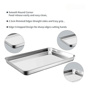 Plateau de cuisson rectangulaire en aluminium commercial pour pizza, pain, gâteau et pâtisserie, pour la cuisson au four de boulangerie professionnelle - Product Image 4
