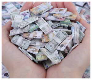 Papier-monnaie réaliste billet de banque monnaie US Dollar australien Livre Euro Won coréen Franc suisse Rouble maison de poupée jouer enfant jouet - Product Image 3