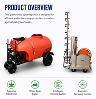 Robot de pulvérisation automatique pour serre, équipement efficace de protection des plantes de tomates et de concombres, pulvérisateur agricole