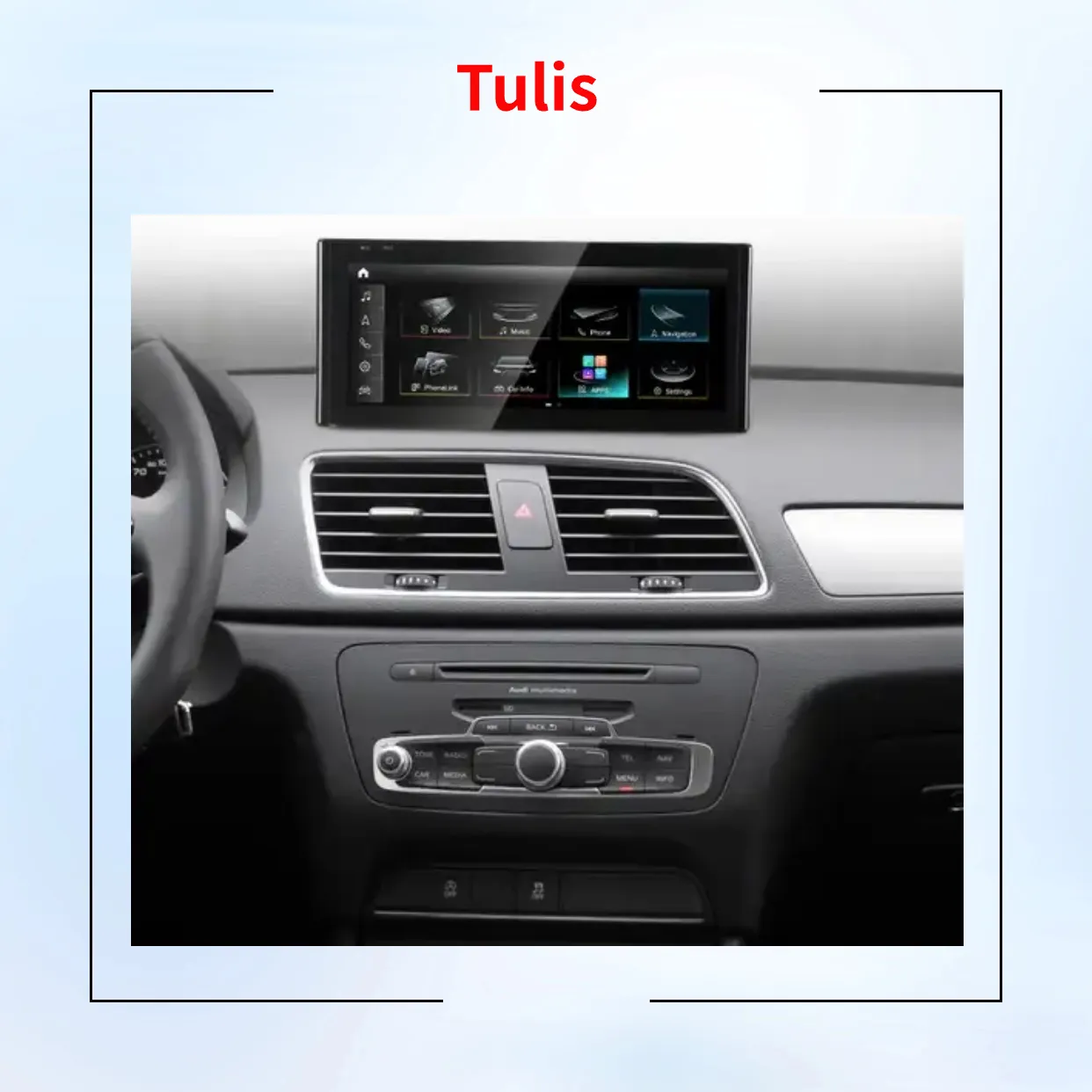 Tulis Android 13 sistema multimediale Monitor per Auto per Audi Q3 Stereo 2013-2018 navigazione Video Carplay Android Auto Wifi 4G