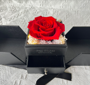 Handmade Acrylic Pha lê hộp đồ trang sức bảo quản hoa tươi cho ngày của mẹ Valentine của ngày Giáng sinh ý tưởng món quà hình vuông - Product Image 2