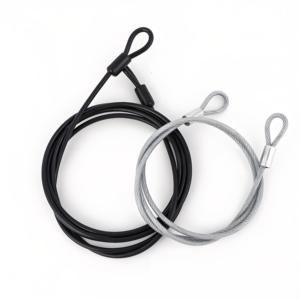 <span class=keywords><strong>Câble</strong></span> de sécurité revêtu d'acier tressé de 3mm Serrure à bagages Voyage extérieur Double boucle <span class=keywords><strong>Câble</strong></span> métallique Service de coupe <span class=keywords><strong>Câble</strong></span> de sécurité sécurisé - Product Image 6