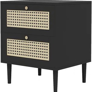 Wooden bedside <b>table</b> with 2 drawers for bedroom, <b>sofa</b>, storage cabinet, living room, coffee <b>table</b> - Product Image 4