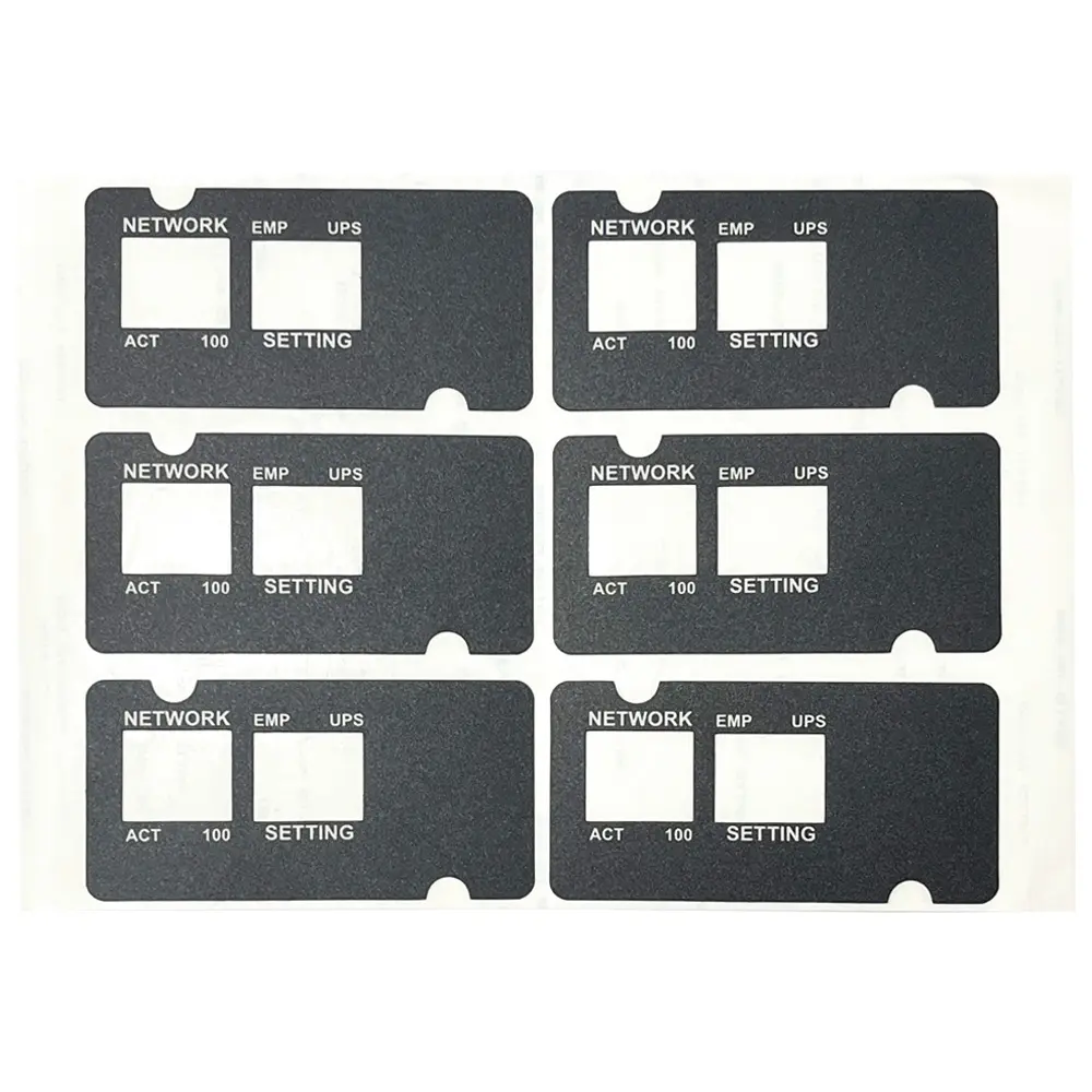 Etichette stampate personalizzate adesivi per Pc Lexan serigrafia smerigliato pannello elettrico scatola interruttore adesivo Case del Computer etichetta