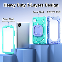 Housse de tablette robuste pliable avec support et sangle d'épaule en silicone pour Xiaomi Redmi Pad SE 8,7 pouces 2024 Project