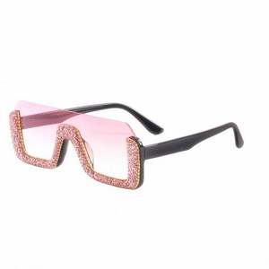 Gafas de Sol Cuadradas Extra Grandes Vintage UV400 para Mujer, Gafas de Sol de Media Montura con Pedrería, Gran Venta 2020 - Product Image 5