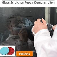 Kit de réparation de rayures sur verre UerGlass 4 pouces pour verre trempé, portes, murs, tables