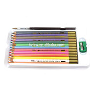 Bview Offre Spéciale – Ensemble de 12 Taille-Crayons Hexagonaux en Tilleul pour Crayons Aquarellables