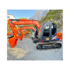 Excavadora de 7 toneladas, miniexcavadora usada, máquina excavadora Hitachi Zx70 de segunda mano, pequeña máquina Hitachi Zx70 para granja - Product Image 1