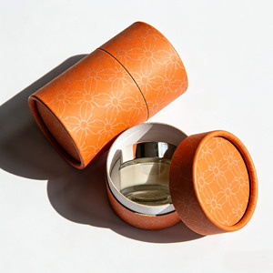 Caja Cilíndrica de Cartón de Lujo Ecológica con Logotipo Personalizado, con Forro de Esponja para Crema Facial, Cuidado de la Piel, Alta Calidad - Product Image 1