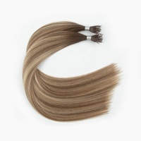 Cuticule doublement étirée, cheveux humains vierges intacts, corde élastique, anneau nano, extensions de cheveux humains