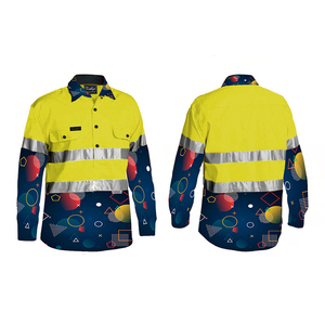 Chemises de travail de sécurité, couleur personnalisée, ruban réfléchissant argenté <span class=keywords><strong>FR</strong></span>, imperméable, résistant au feu, chemise de travail en coton pour hommes - Product Image 5