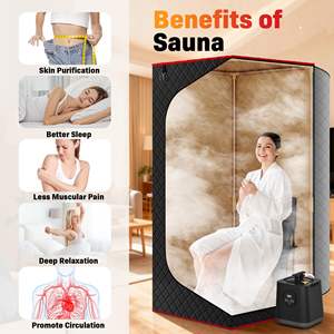 Sauna <span class=keywords><strong>de</strong></span> <span class=keywords><strong>Vapor</strong></span> Portátil <span class=keywords><strong>de</strong></span> Lujo para una Persona, Sauna <span class=keywords><strong>de</strong></span> Cuerpo Completo para Relajación en el Hogar - Product Image 2