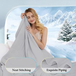 Tất cả các mùa siêu mềm ánh sáng màu xám làm mát chăn làm mát Nhẹ Mùa Hè <span class=keywords><strong>Comforter</strong></span> Nữ Hoàng Kích thước - Product Image 4