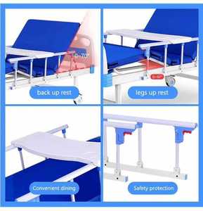 Camas Médicas Manuales Multifuncionales <span class=keywords><strong>de</strong></span> Dos Manivelas para Hospitales, Económicas y al por Mayor, para el Cuidado <span class=keywords><strong>de</strong></span> Pacientes en Salas <span class=keywords><strong>de</strong></span> Hospitalización - Product Image 2