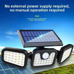 3-Head Solar <b>Motion</b> <b>Sensor</b> <b>Light</b>, Outdoor Solar Powered Flood <b>Light</b>, Auto On/Off Security Wall Lamp for Yard Driveway Pathway - Product Image 6