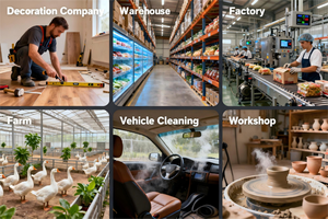 Máy hút bụi ướt/khô công suất 4500W, tiếng ồn thấp 69dB(A), dung tích 80L, lực hút 21kPa, lưu lượng 420m³/h, dùng cho kho hàng, khách sạn, ô tô, nhà máy - Product Image 6