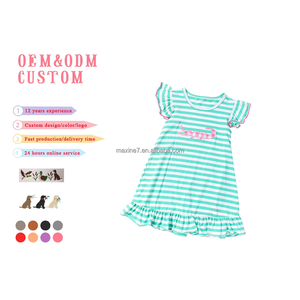 Abbigliamento da ragazza abbigliamento personalizzato su misura ricamo <span class=keywords><strong>bambini</strong></span> manica corta vestito di nuovo a scuola per <span class=keywords><strong>bambini</strong></span> vestiti per le ragazze - Product Image 3