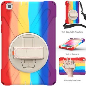 Custodia Arcobaleno Simmetrica per <span class=keywords><strong>Samsung</strong></span> Galaxy <span class=keywords><strong>Tab</strong></span> <span class=keywords><strong>A</strong></span> 8.0 T290 T295 con Tracolla e Supporto Ibrido Rinforzato - Product Image 3