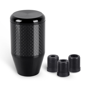 Car <b>Gear</b> <b>Knob</b> Aluminum Alloy Carbon Fiber Black Universal Automatic Transmission Shift Lever Head - Product Image 5