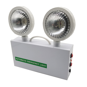 Lampes d'urgence LED <span class=keywords><strong>à</strong></span> haute luminosité <span class=keywords><strong>à</strong></span> deux têtes, alimentées par batterie, avec 3 heures d'autonomie, construction en fer et PC, lumière du jour 6000K - Product Image 4