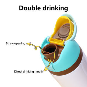 Vaso Térmico de Sublimación de 16 oz Estilo USA Botella de Agua para Frutas con Tapa Abatible Tapas Multifuncionales Tazas Rectas Blancas para Sublimar - Product Image 5