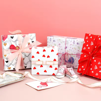 Kertas Kado Motif Hati Merah untuk Valentine, Pernikahan, Ulang Tahun, dan Kemasan Hadiah Grosir dari Produsen