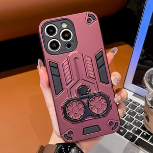 Nouvelle <span class=keywords><strong>coque</strong></span> populaire pour iPhone 17 16 15 14 13 12 11 Pro Max avec support, design de luxe, PC TPU, béquille, antichoc, étui de téléphone portable - Product Image 1